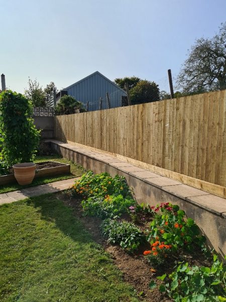 A newly installed fence