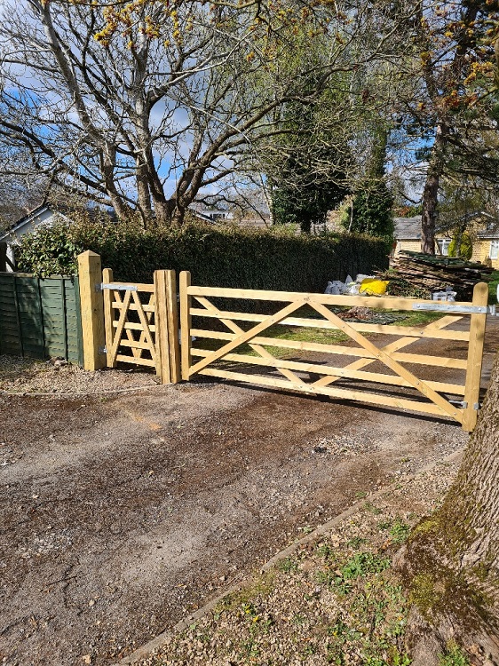New wooden gate