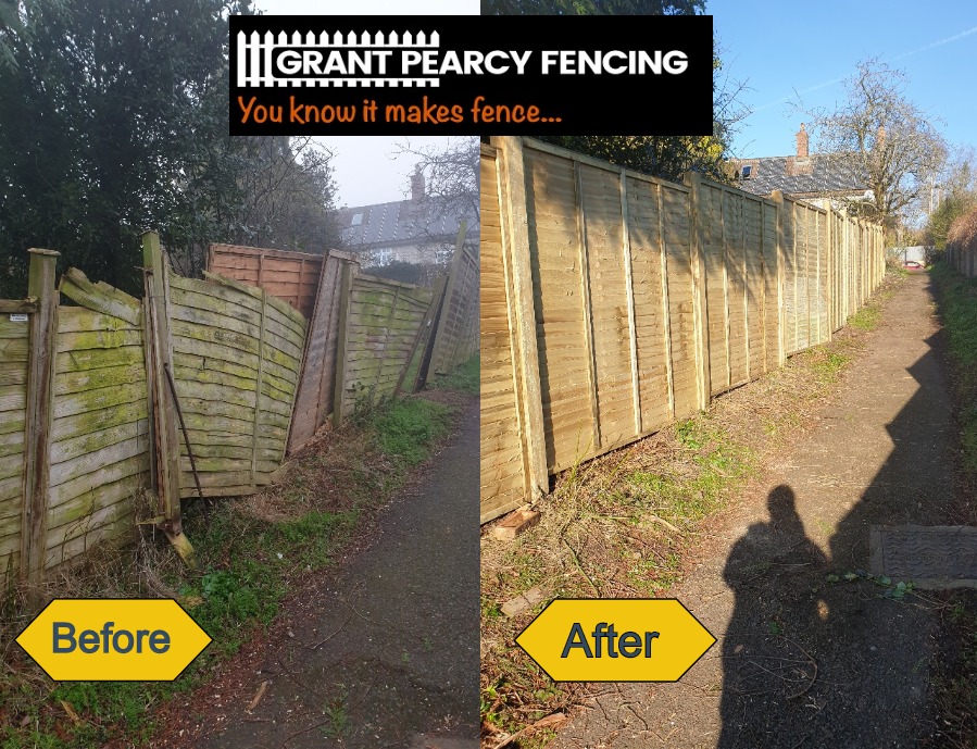 fence before and after repair
